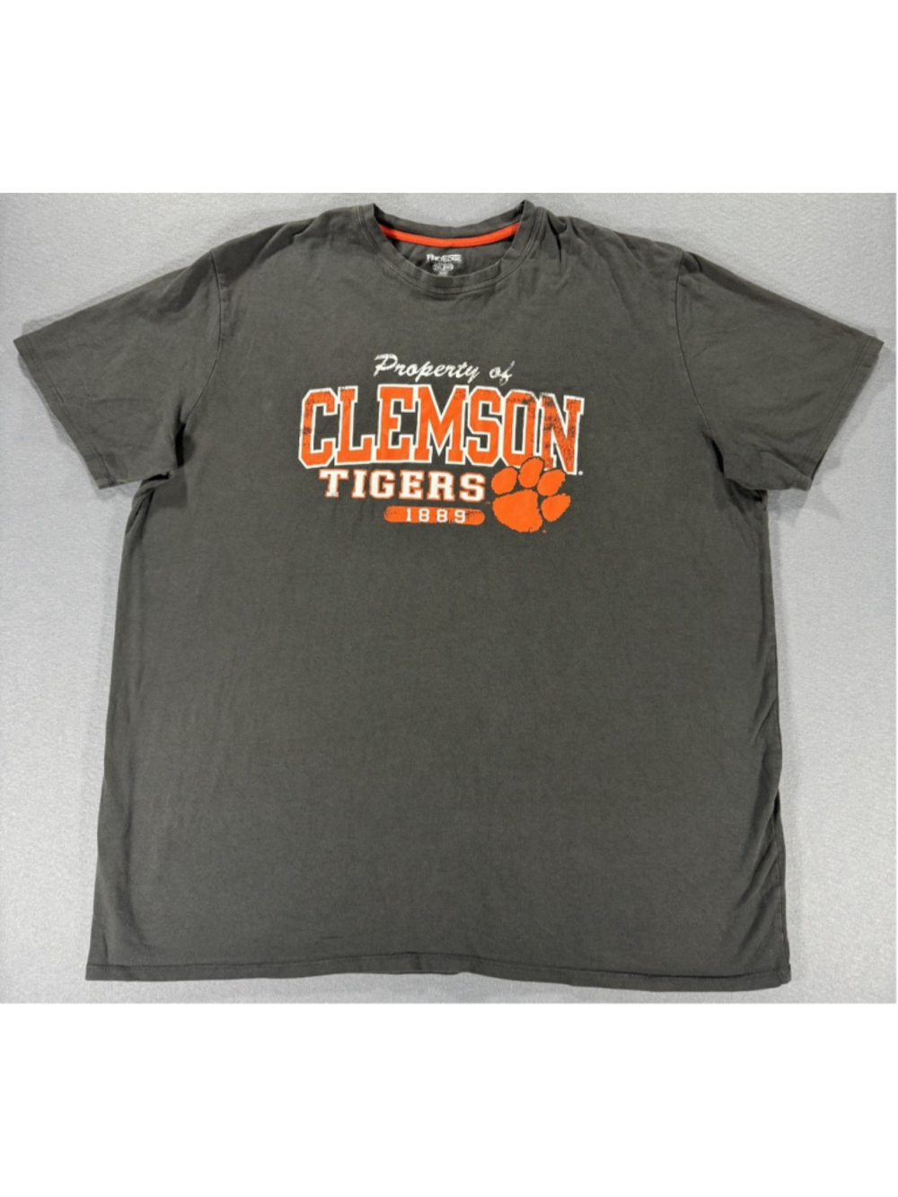 Pro Edge By Knights Apparel 2XL(60/52) "Property of Clemson Tigers" 1889 Shirt